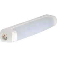 Applique réglette LINO LED 7 W 400 lm 3000 K avec interrupteur + prise 2P+T IP24 IK07