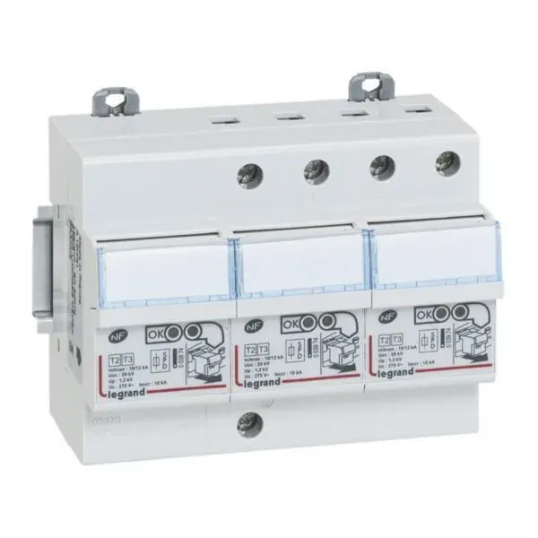Parafoudre T2 3P+N 12 kA/pôle avec protection intégrée