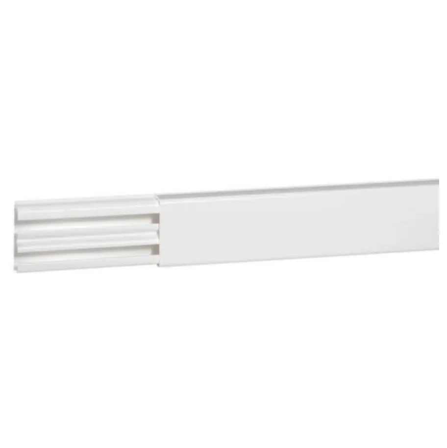 Moulure DLPplus 32×12,5 mm — 2 compartiments — L 2,1 m — blanc