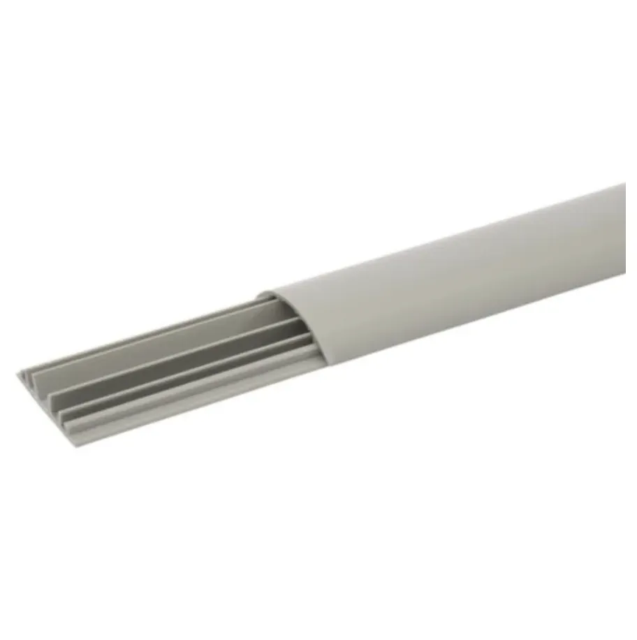 Passage de plancher 50×12 mm — 3 compartiments — gris RAL7030