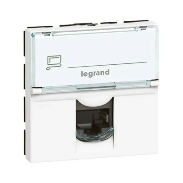 Prise RJ45 Cat6 FTP — 2 modules (Mosaic) — blanc