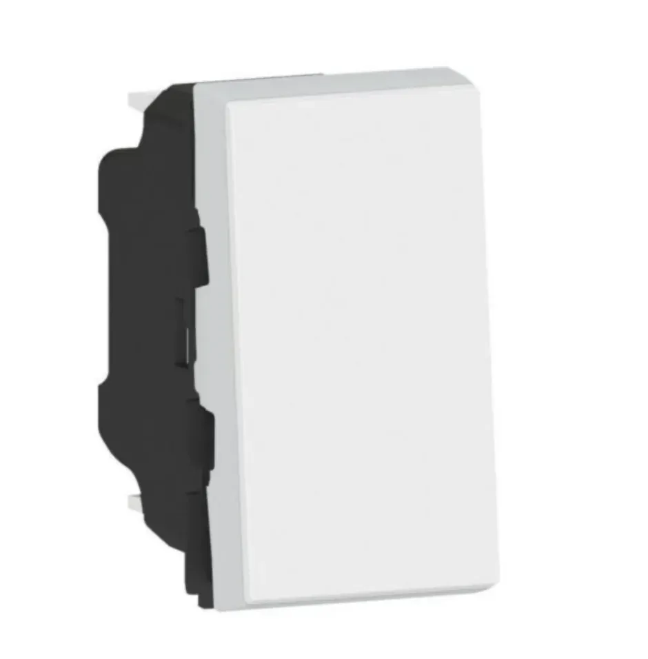 Bouton poussoir / poussoir inverseur Easy‑LED — 1 module (Mosaic) — blanc