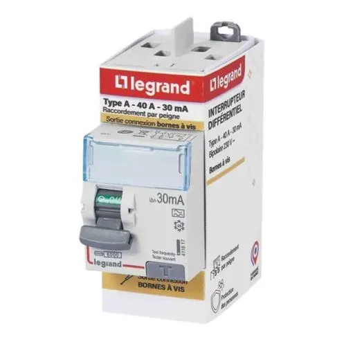 Interrupteur différentiel 2P 40 A 30 mA Type A — ADH