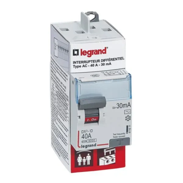 Interrupteur différentiel 2P 40 A 30 mA Type AC — ADH