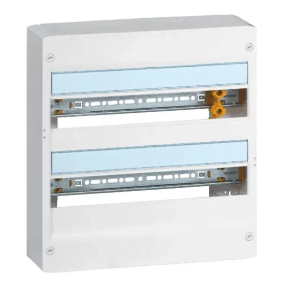 Coffret Drivia 18 modules — 2 rangées — blanc RAL9003