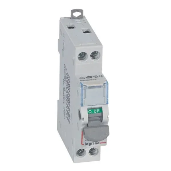 Interrupteur‑sectionneur 2P 20 A — 1 module — DX³‑IS
