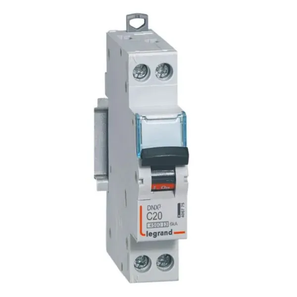 DNX³ 4500 — Disjoncteur 1P+N 20A 6 kA