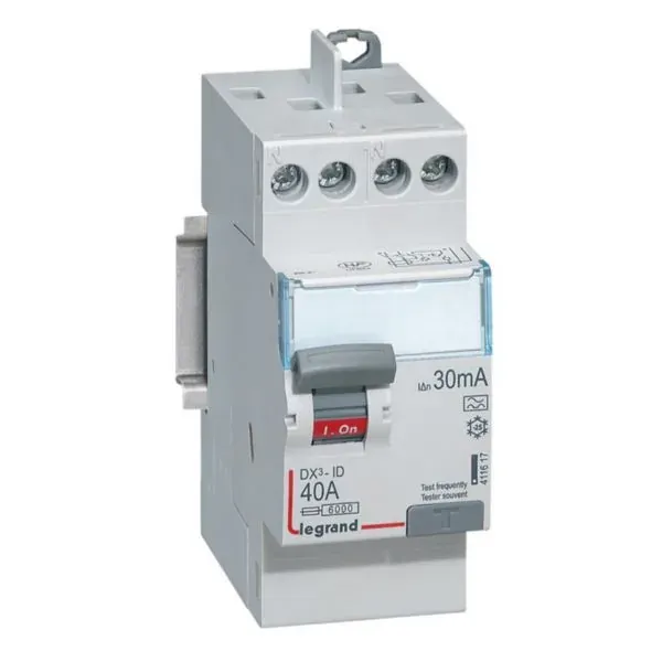 DX³ — Interrupteur différentiel 2P 40 A type AC