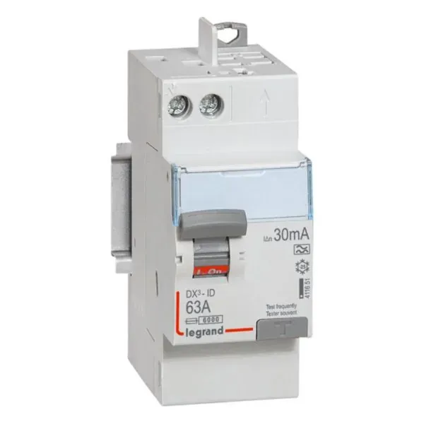 DX³ — Interrupteur différentiel 2P 63 A type AC