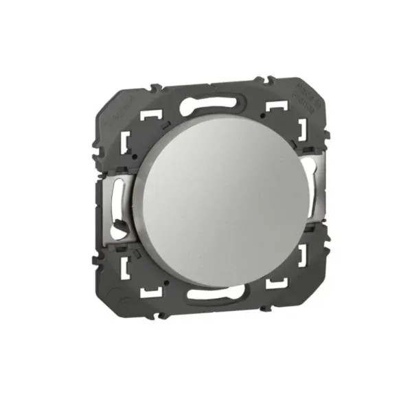 Poussoir simple 6 A 250 V~ (finition alu, gamme Dooxie)