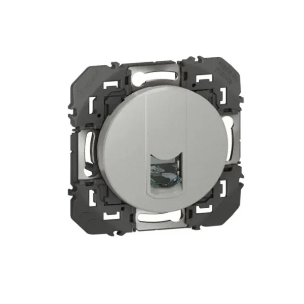 Prise RJ45 Cat6 FTP (finition alu, gamme Dooxie)