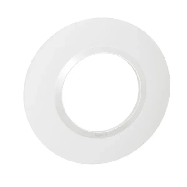 Plaque ronde 1 poste (finition blanc, gamme Dooxie)