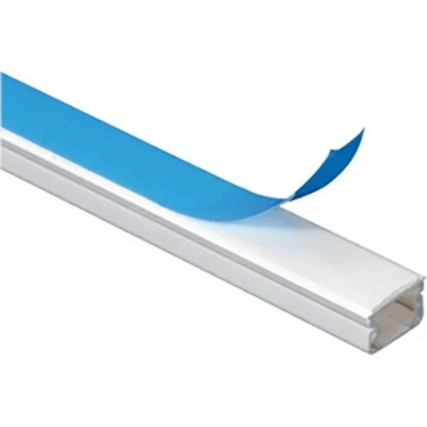 Moulure DLP adhésive 20×12,5 mm — blanche