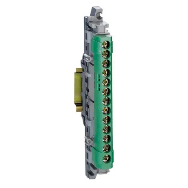 Bornier de terre isolé IP2X — 1 connexion 6–25 mm²