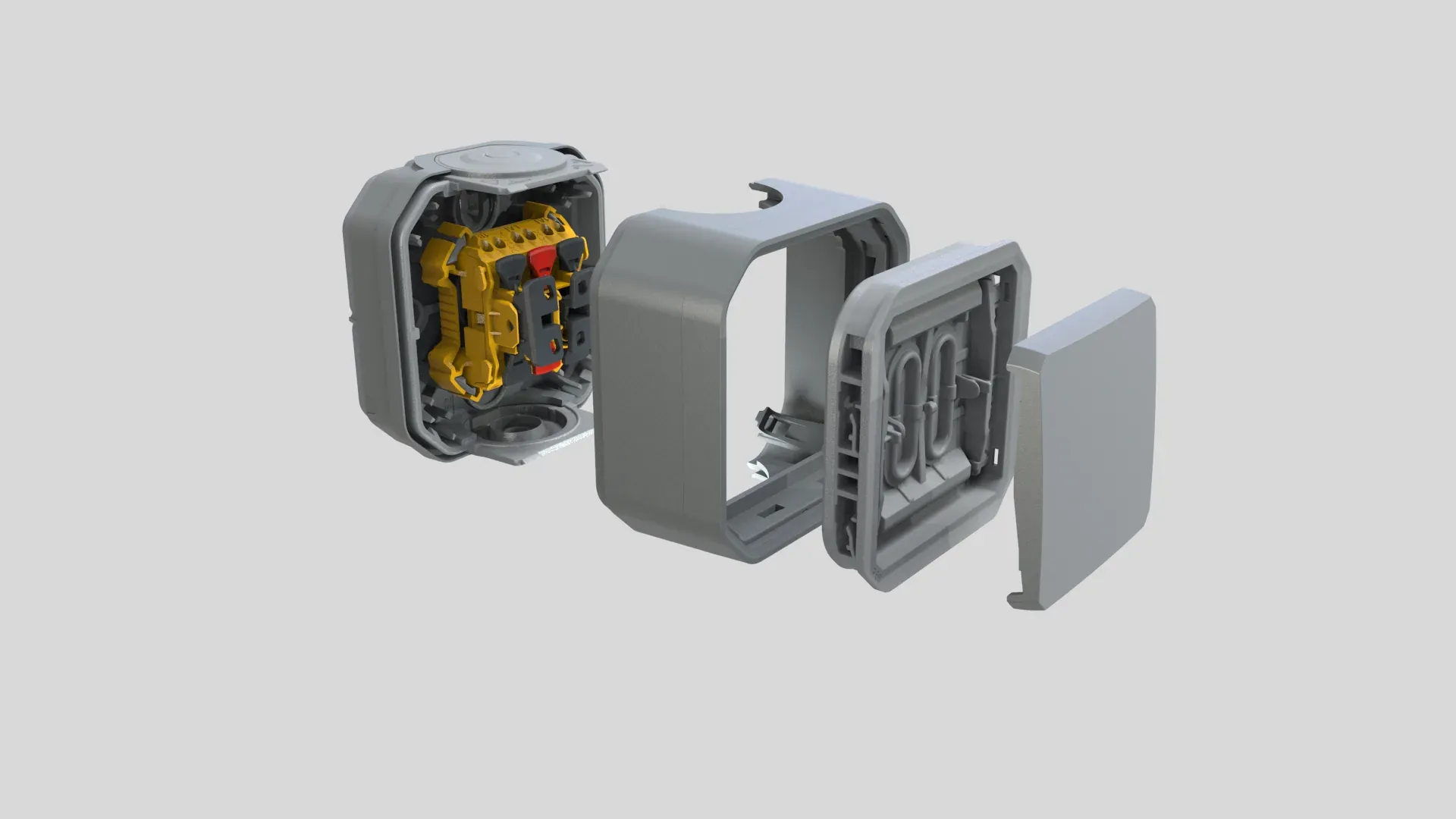 Interrupteur va‑et‑vient témoin IP55 IK08 (gamme Plexo)