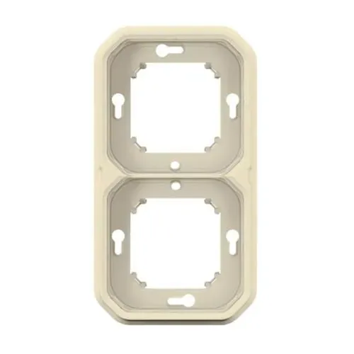 Support de plaque encastré 2 postes (gamme Plexo)