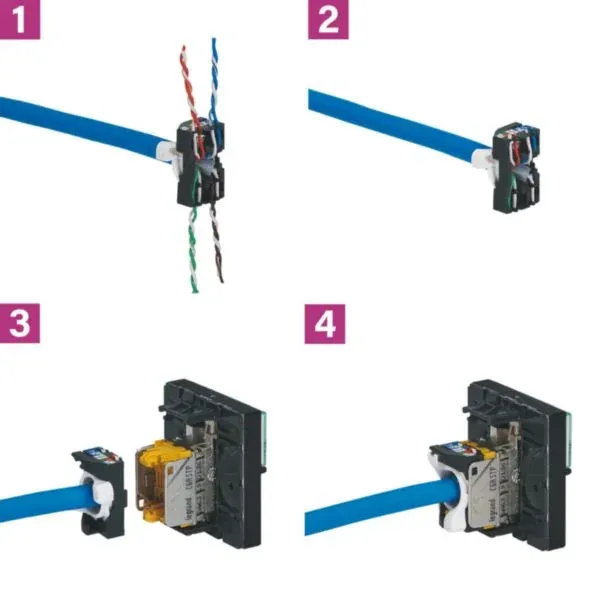 Prise RJ45 Cat.6 FTP IP55 à volet (gamme Plexo)