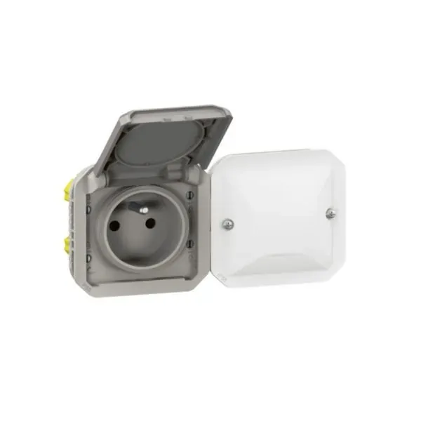 Prise connectée 2P+T IP55 pour boîtier 2 postes (gamme Plexo with Netatmo)