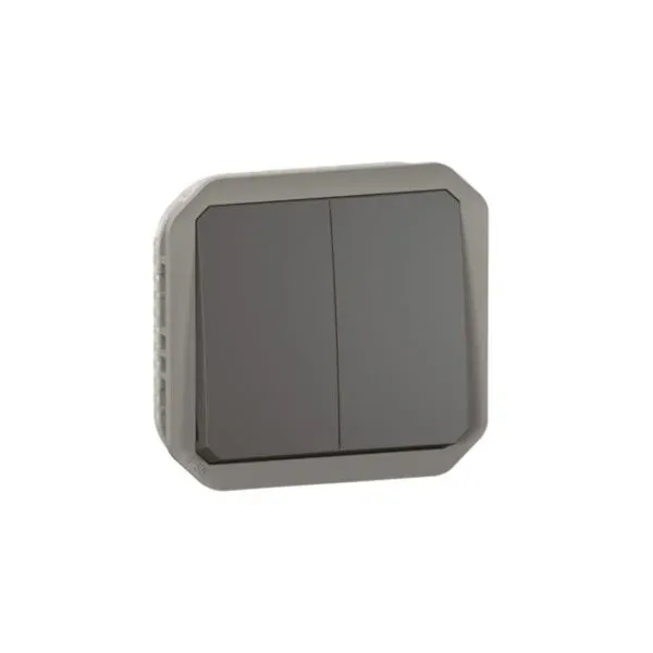Double va‑et‑vient 10 AX IP55 — à composer — anthracite