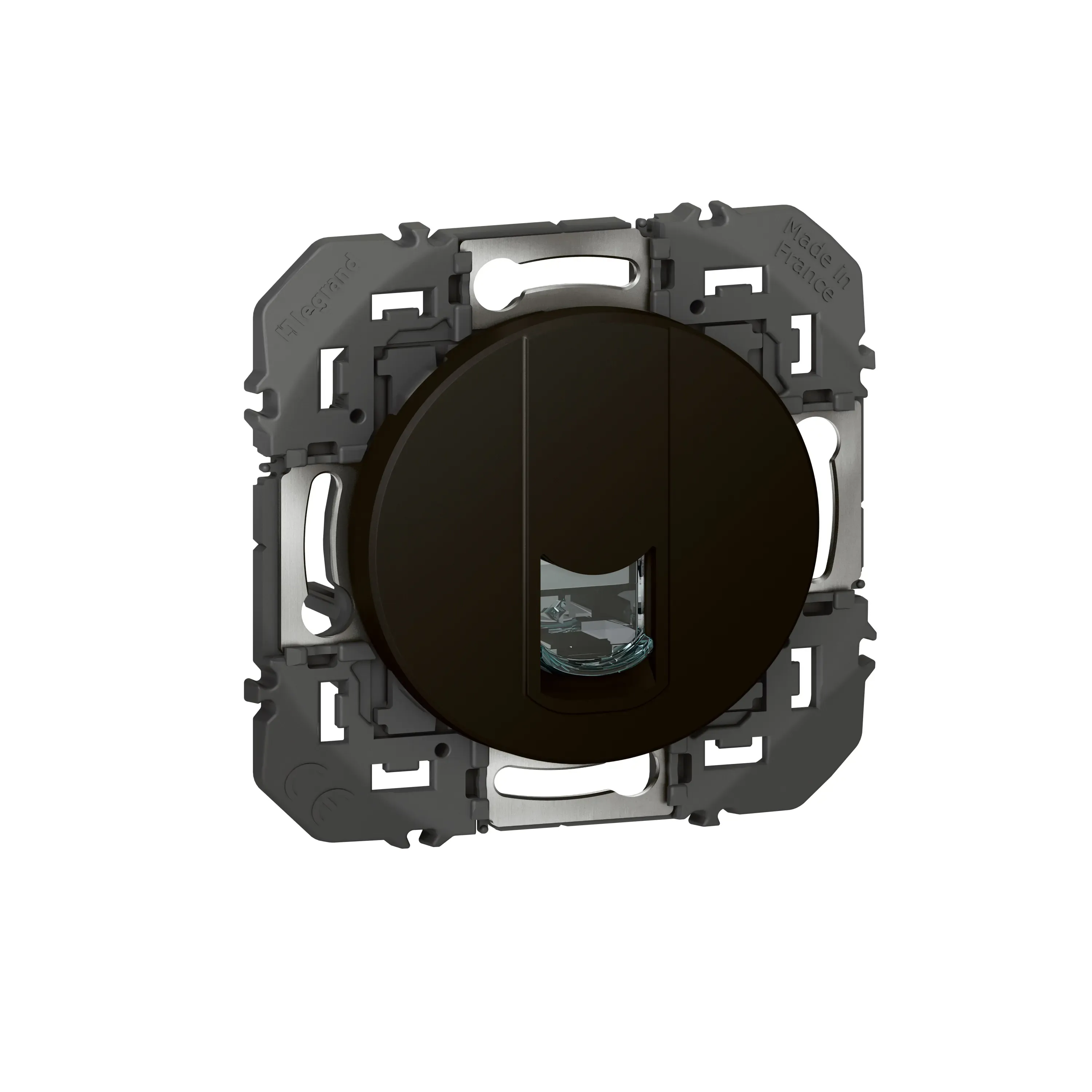 Prise blindée RJ45 catégorie 6 STP Dooxie noir mat