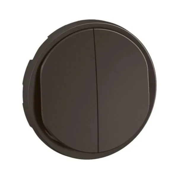 Enjoliveur double pour interrupteur / va‑et‑vient graphite (gamme Céliane)