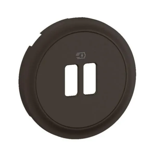 Enjoliveur double USB graphite (gamme Céliane)