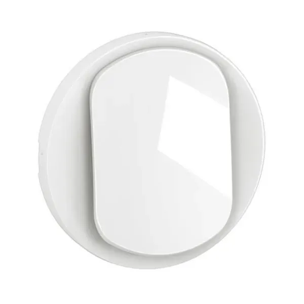 Enjoliveur pour interrupteur va‑et‑vient / poussoir blanc (gamme Céliane)