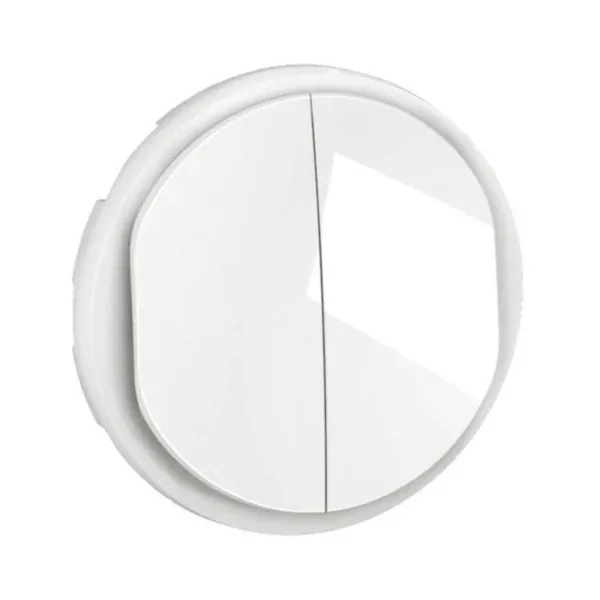 Enjoliveur double (interrupteur / va‑et‑vient) blanc (gamme Céliane)