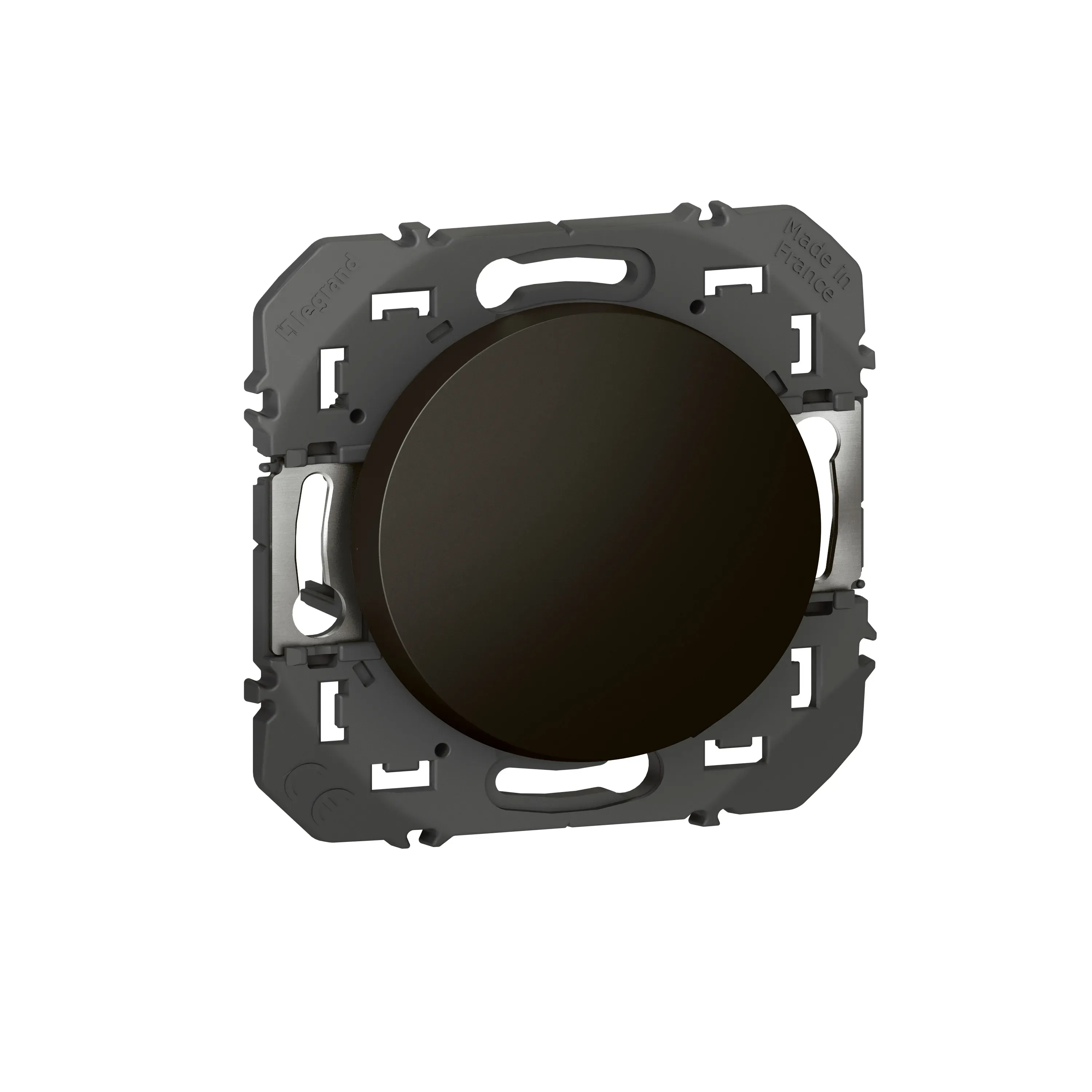 Poussoir simple Dooxie 6A 250V finition noir mat