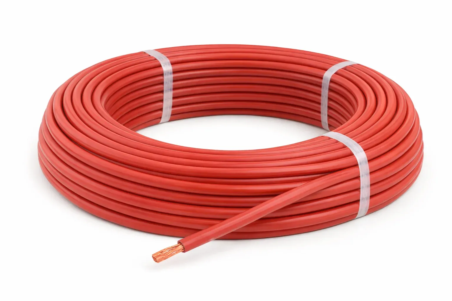 Fil H07V-K 1×2,5 mm² — rouge — fil souple — couronne 100 m