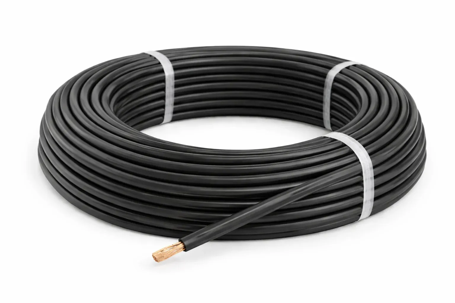Fil H07V-K 1×10 mm² — noir — fil souple — au mètre
