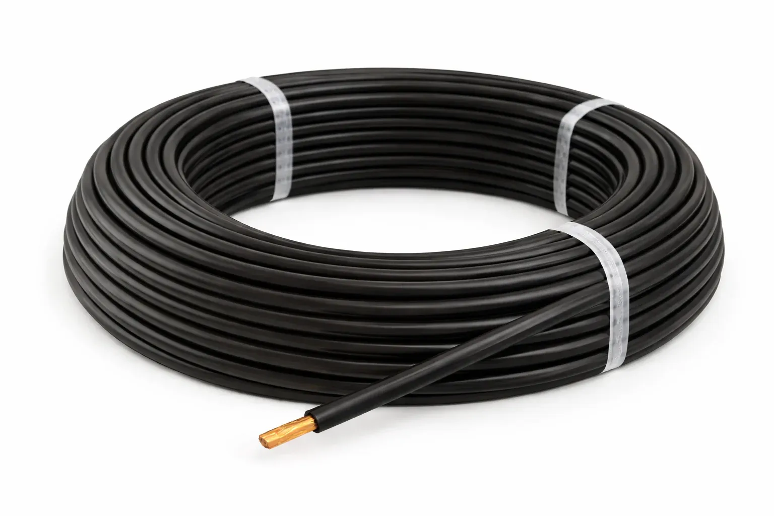 Fil rigide H07V‑U 1×1,5 noir — couronne 100 m