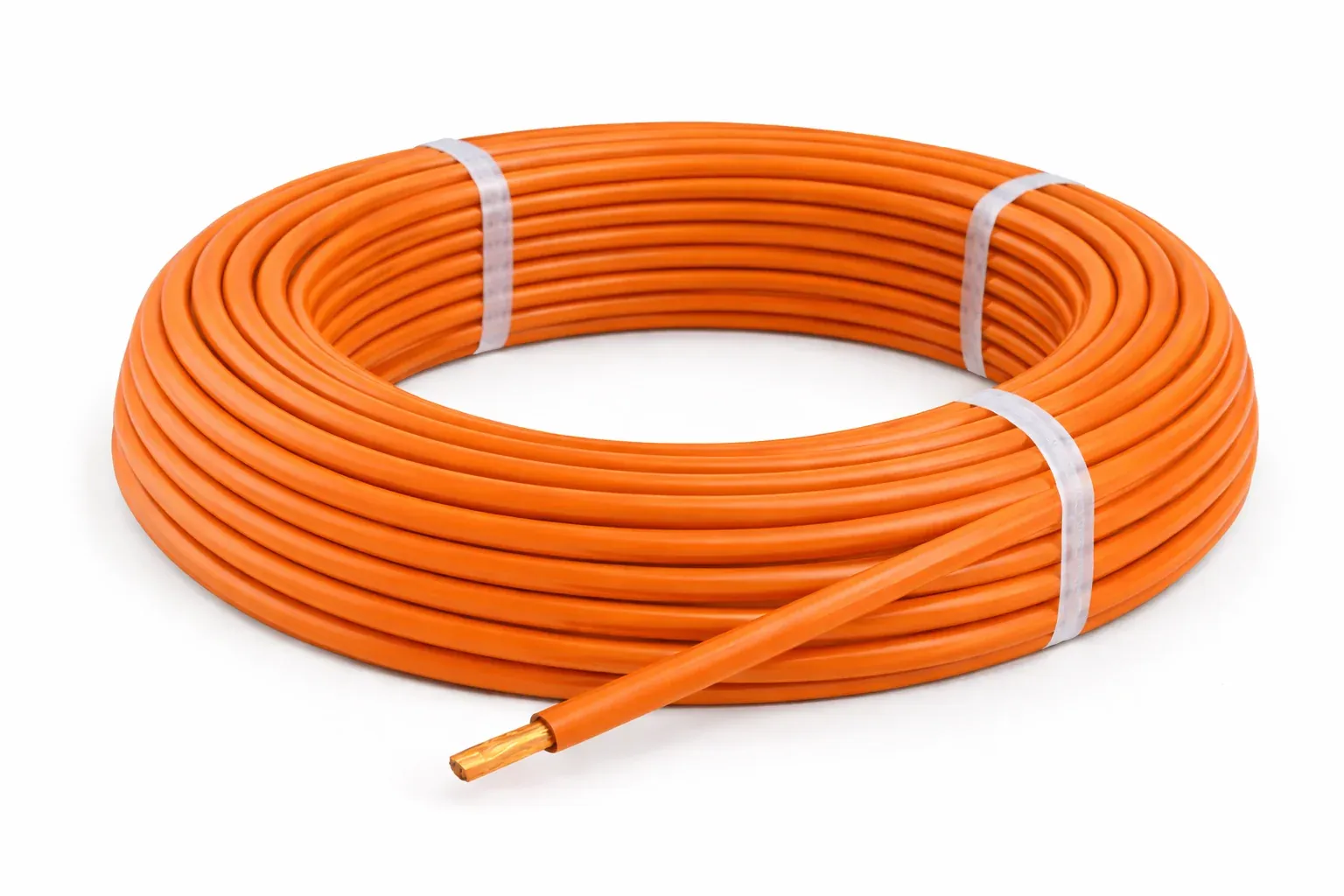 Fil rigide H07V‑U 1×1,5 orange — couronne 100 m