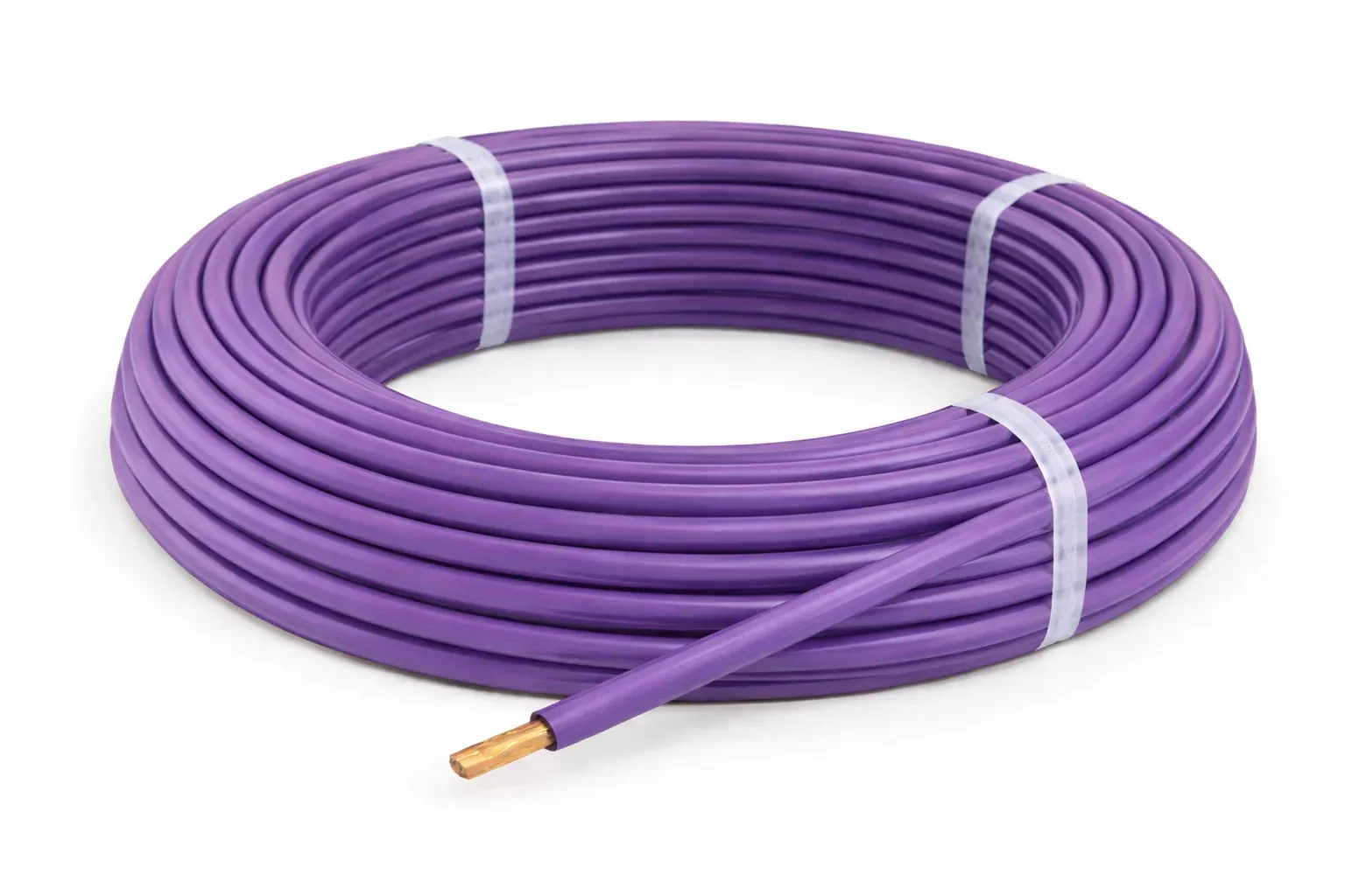Fil rigide H07V‑U 1×1,5 violet — couronne 100 m