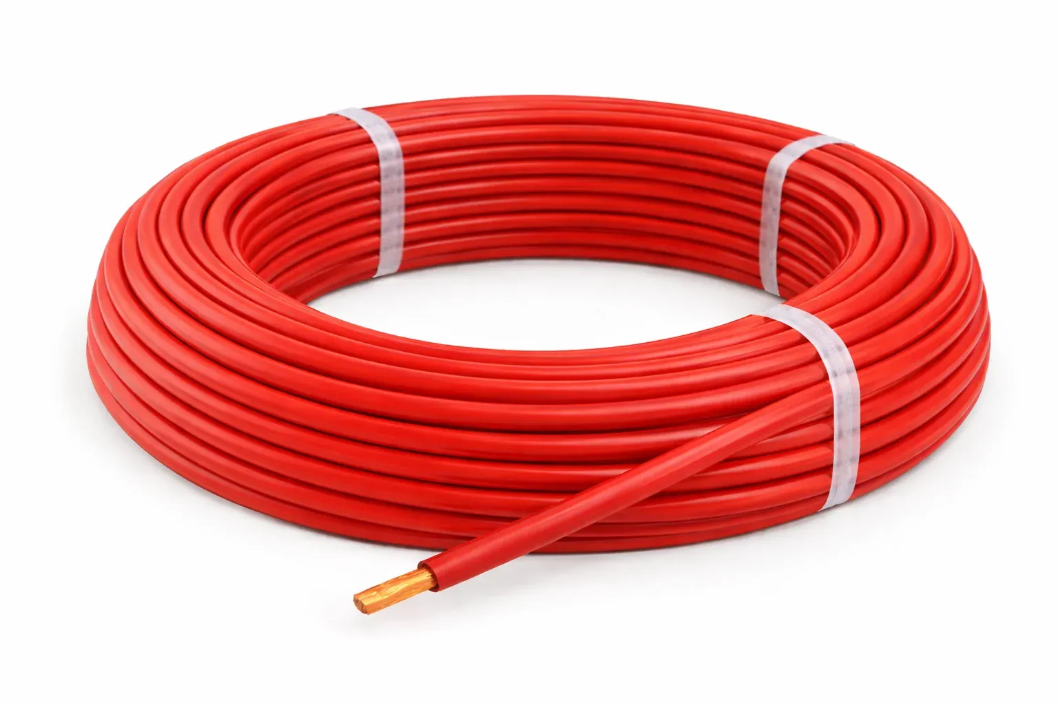 Fil rigide H07V‑U 1×2,5 rouge — couronne 100 m