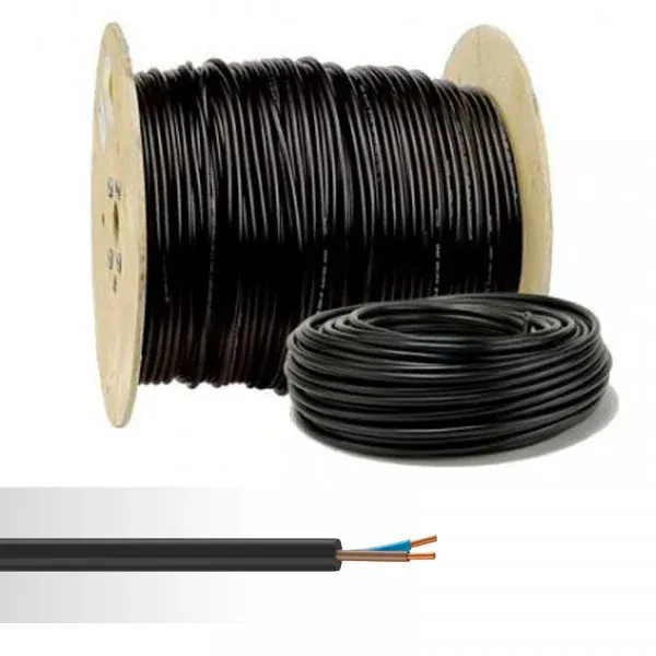 Câble rigide U‑1000 R2V 2×6 — Touret 500m