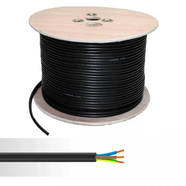 Câble rigide U‑1000 R2V 3×1,5 — Touret 1000m